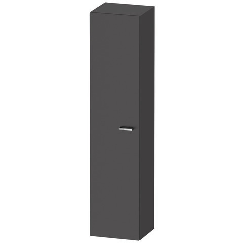 DU XBase Hochschrank 400x358x1760mm Tür 1,Türansch. L/R,Glasfb.5, Graphit M.