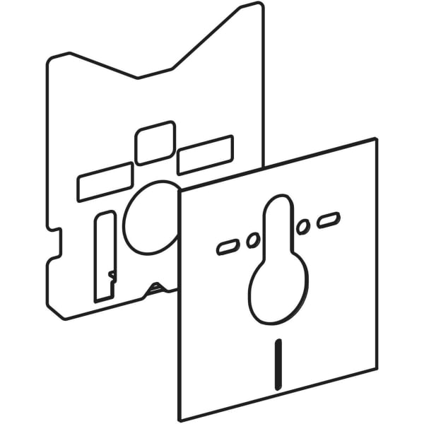 Geberit Versteifungsblech mit Schallschutzset für Geberit Monolith für WWC, Steinzeug