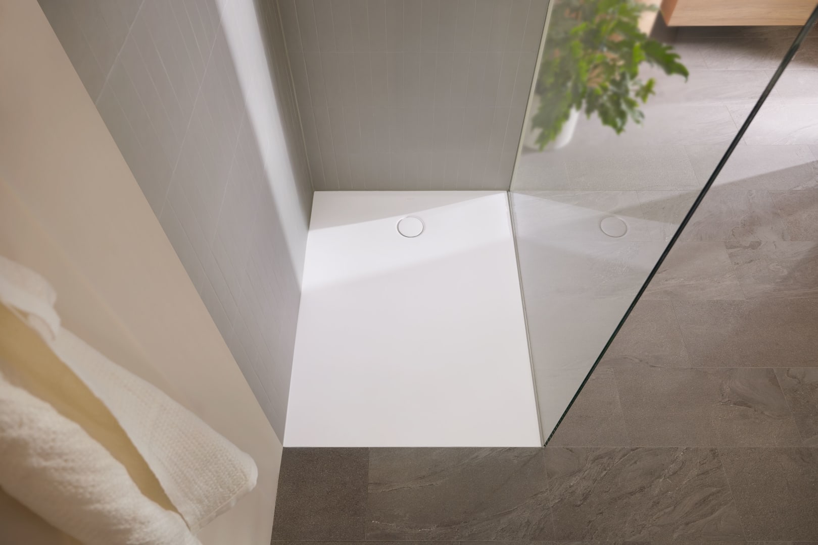 Geberit CleanFloor30 Duschfläche 120 x 90 cm integriert, mit Dichtvlies, weiss matt