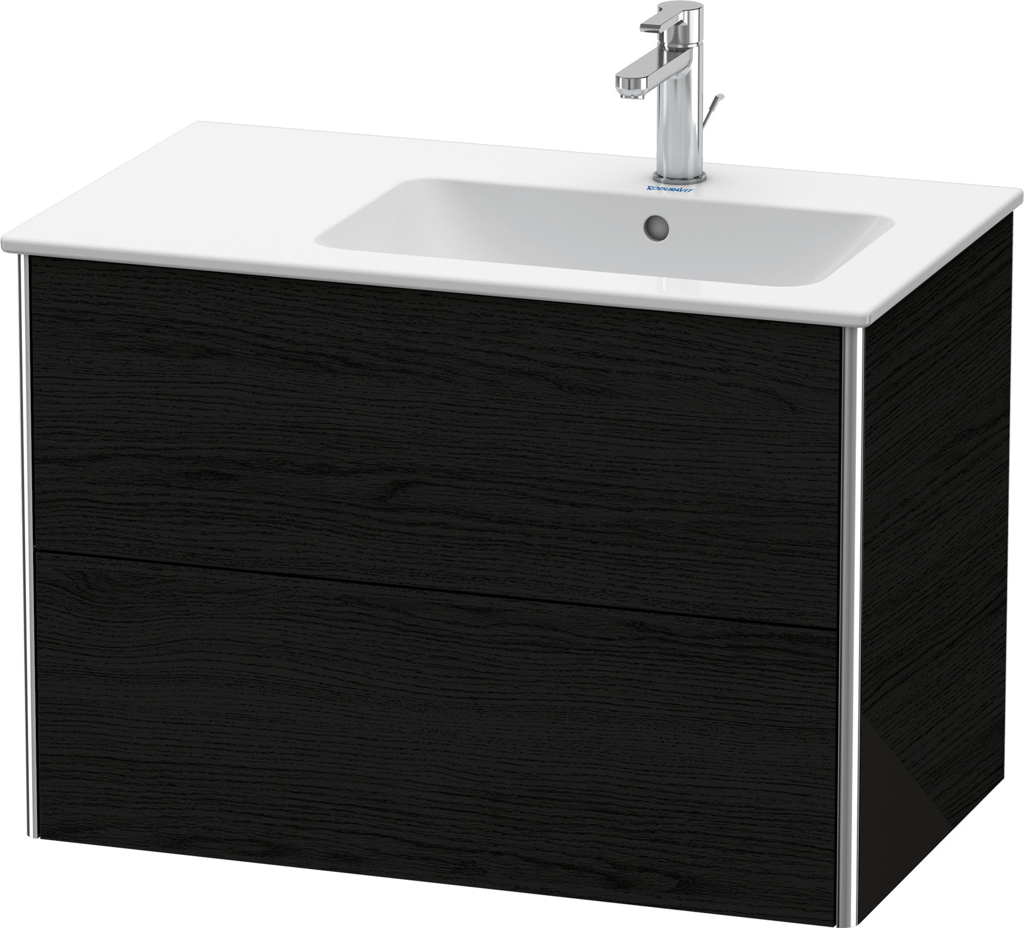 Duravit WT-Unterbau XSquare,2 Schubk.,für ME Becken re.,560x810x478mm,Eiche Schwarz