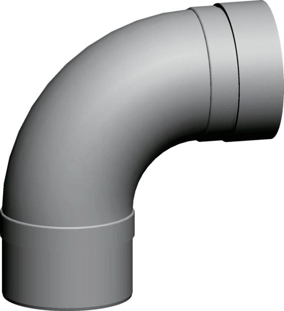 Wolf Abgasbogen DN315 einwandig 90 Grad, aus PP Wolf Abgasbogen DN315 einwandig 90 Grad, aus PP