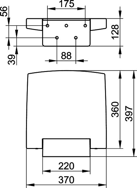 KEUCO Klappsitz Plan 14983, Wandmontage, lackiert/weiß