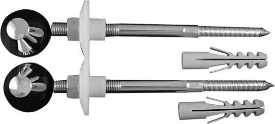 DU Befestigung für Wand-WC und Wand-Bidet, Abdeckkappen chrom DU Befestigung für Wand-WC und Wand-Bidet, Abdeckkappen chrom