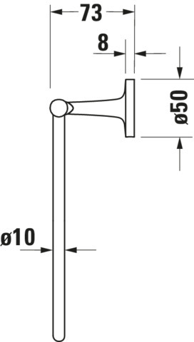 Duravit Starck T Handtuchring, Gold Poliert, 210x73x228