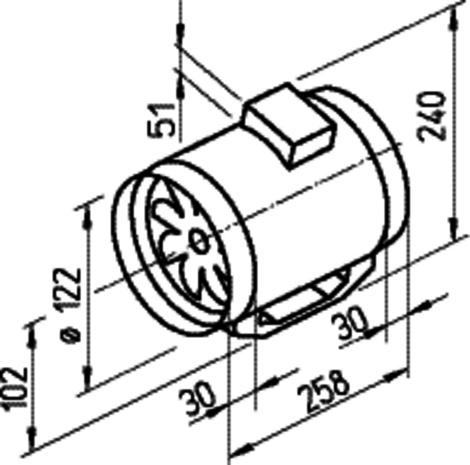 Helios MV EC 125 Multivent Rohrventilator EC 1-PH 2-stufig DN 125