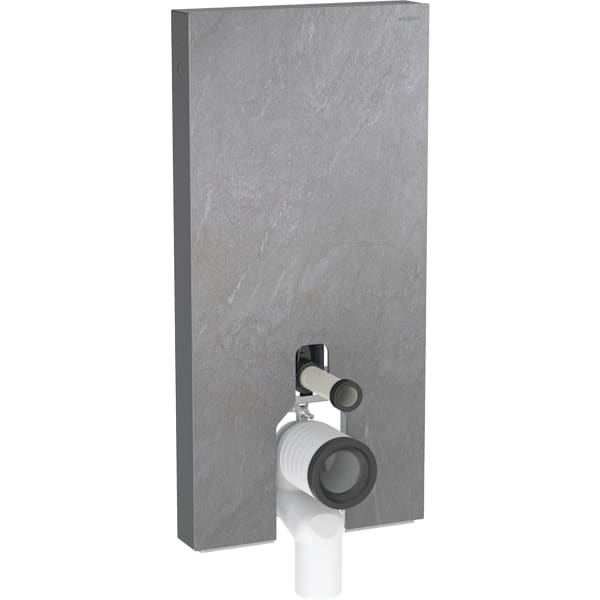 Geberit Monolith Plus Sanitärmodul f. SWC 101cm Steinzeug Schieferop., alu.schwchr
