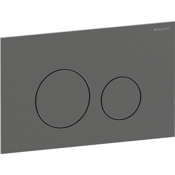 Geberit Sigma40 BetPl., rund, f. 2-Mengen-Sp. schwarzchrom gebürstet, Etc