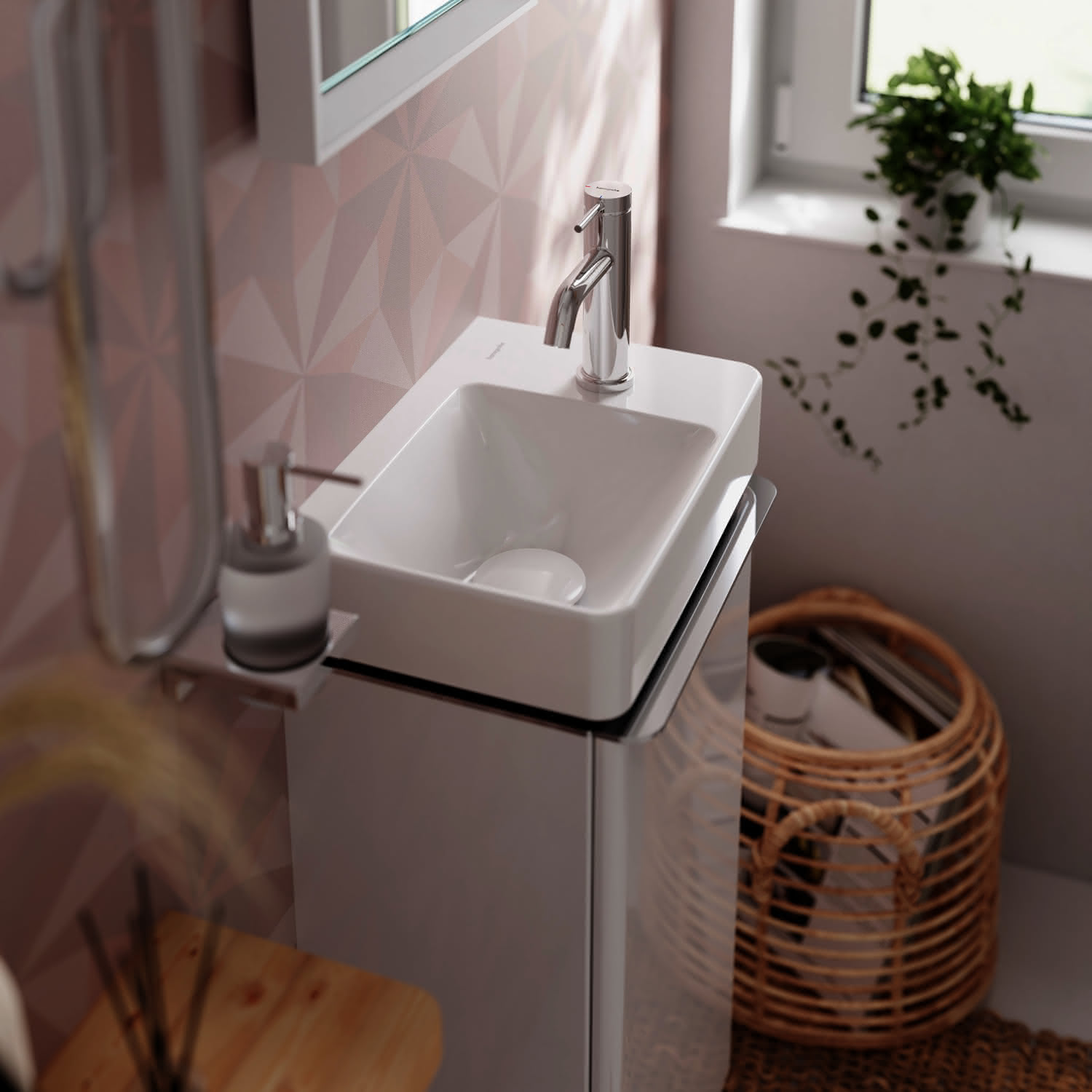 Hansgrohe WTM 80 Tecturis S CoolStart  EcoSmartu.  m. Zugstangen-Ablaufg. chrom