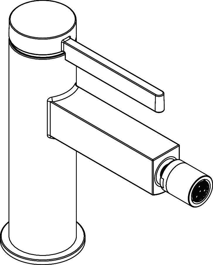 Hansgrohe Bidetmischer Finoris mit Push-Open Ablaufgarnitur chrom