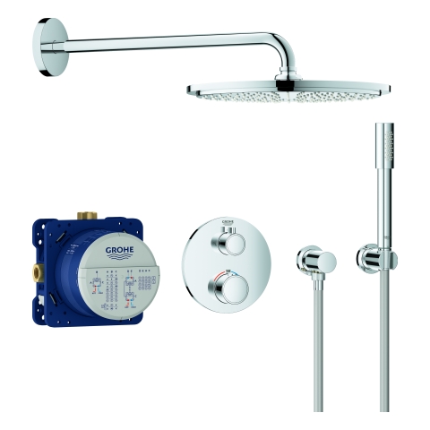 GROHE UP-Duschsystem Grohtherm 34731 mit FMS rund/SmartBox/Kopfb./Brauseset chrom