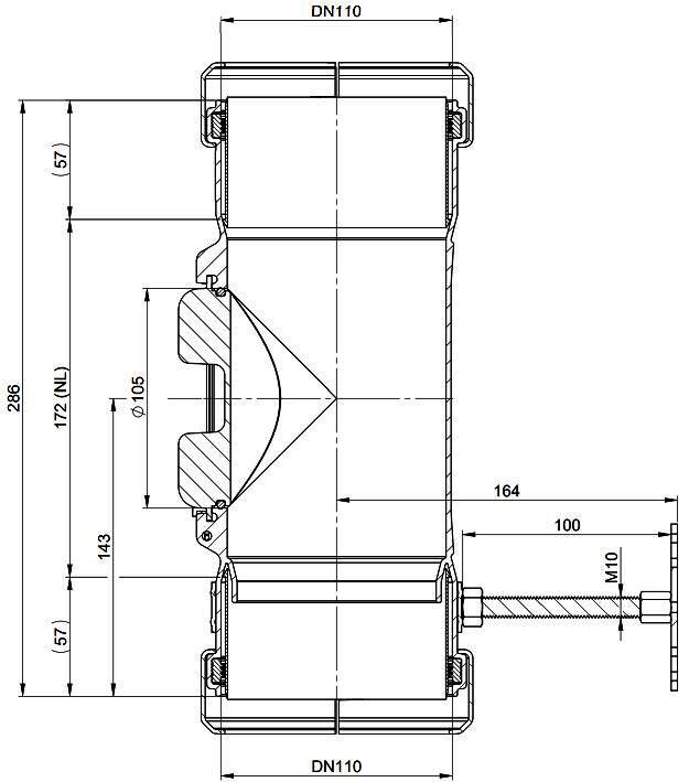 MHG Kontroll-Rohr, flexibel, DN 110 für Abgasleitung Atec