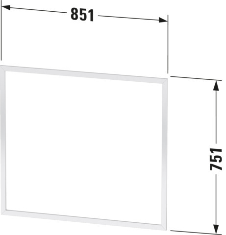 DU L-Cube E.ra 850x10x751mm, Weiß