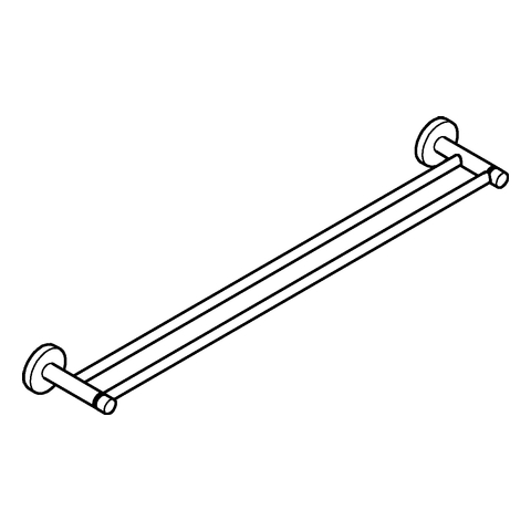 GROHE Doppel-Badetuchhalter Essentials 40802_1 654mm nickel gebürstet