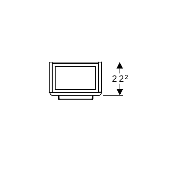 Geberit Renova Compact US 34,8cm für HWB 40cm mit 1 Tür, 34,8x60,4x25,2cm, weiß