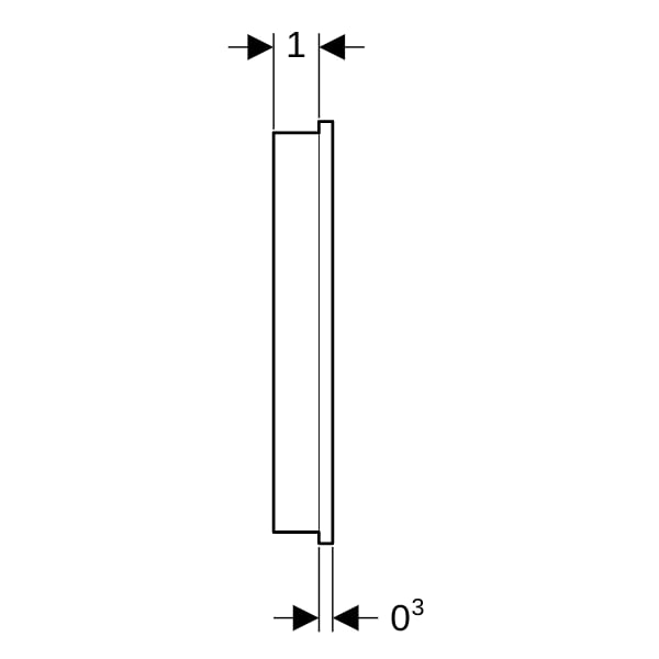 Geberit Wandbedienpanel für Geberit AquaClean weiß / Glas