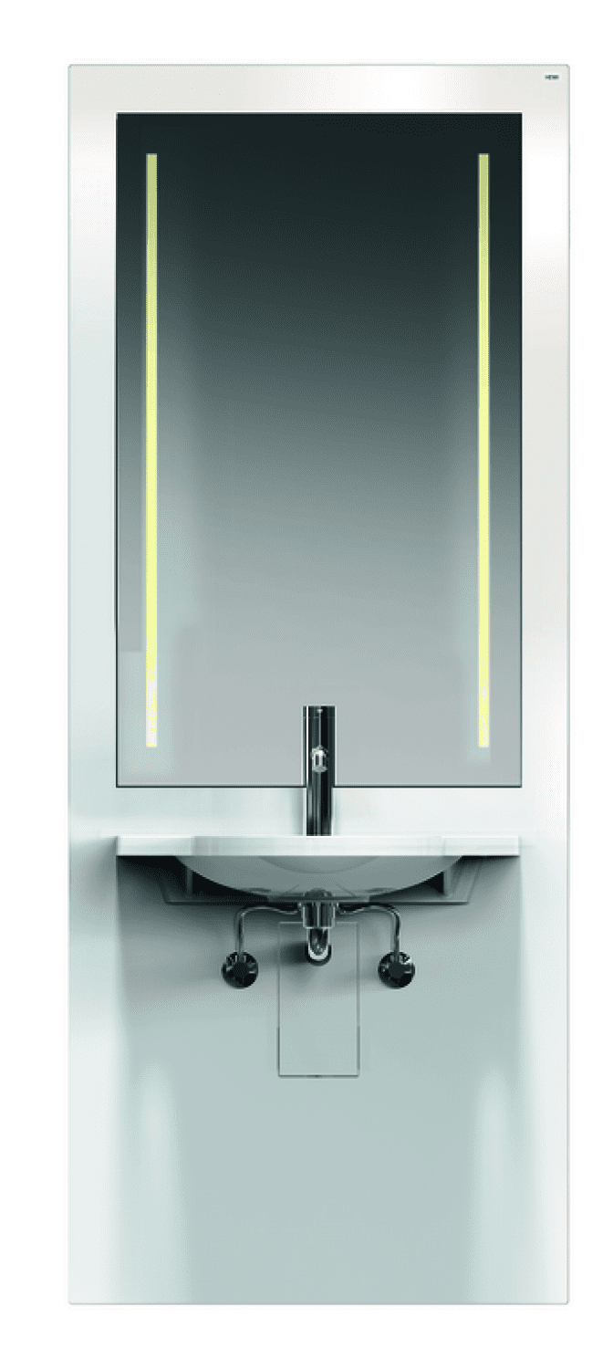 HEWI Waschtisch-Modul S 50, WT 950.11.101,LED-Spiegel,weiß