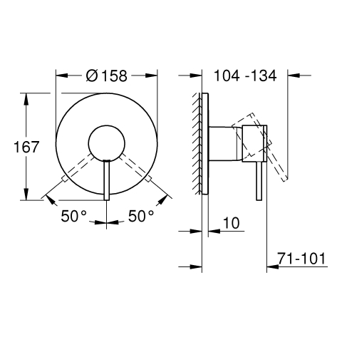 GROHE EH-Brausebatterie Atrio 24354 FMS für 35604 warm sunset gebürstet