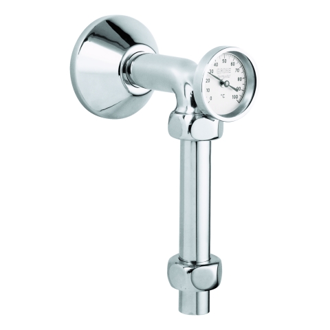 GROHE Abgangsbogen 12442 mit Thermometer mit Quetschverschraubungen 3/4"x1" chrom