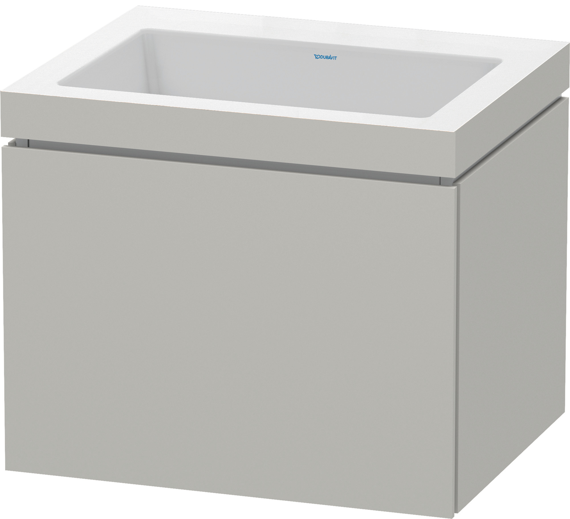 Duravit WTU L-Cube mit Vero Air 500x600x480 o. HL, 1 Auszug, Betongrau Matt