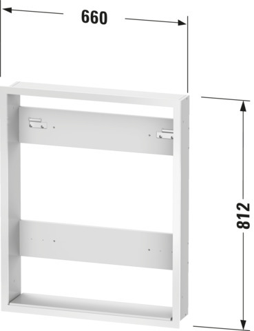 Duravit Einbauset: Licht und Spiegel: Einbaumontagerahmen und Einbaurahmen