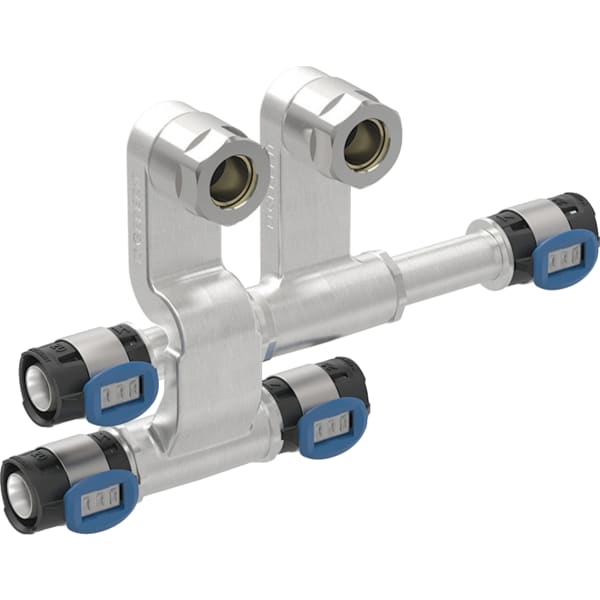Geberit FlowFit Set Anschluss-T-Stück für Vorl./Rückl. SiBr d16-15-16