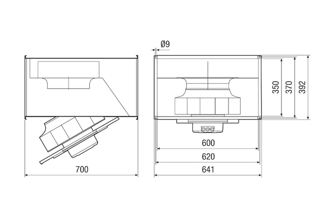 Maico Kanalventilator DPK 31/1-S EC Kanal 600x350 Drehstrom, 4.750 m3/h