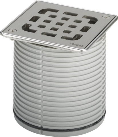 Viega Aufsatz 4934.3 Rost verschraubt in 100x100mm Kunststoff grau