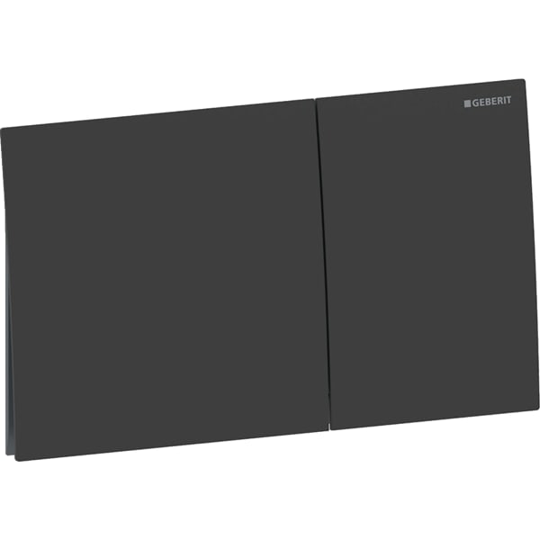 Geberit Sigma70 BetPl., eckig, f. 2-Mengen-Sp schwarz matt, Etc