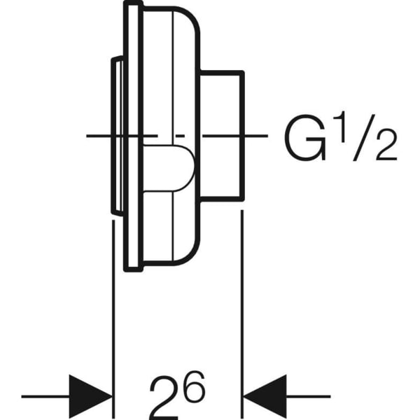 Geberit Nachrüstadapter für Zulauf Rp 1/2 Urinal