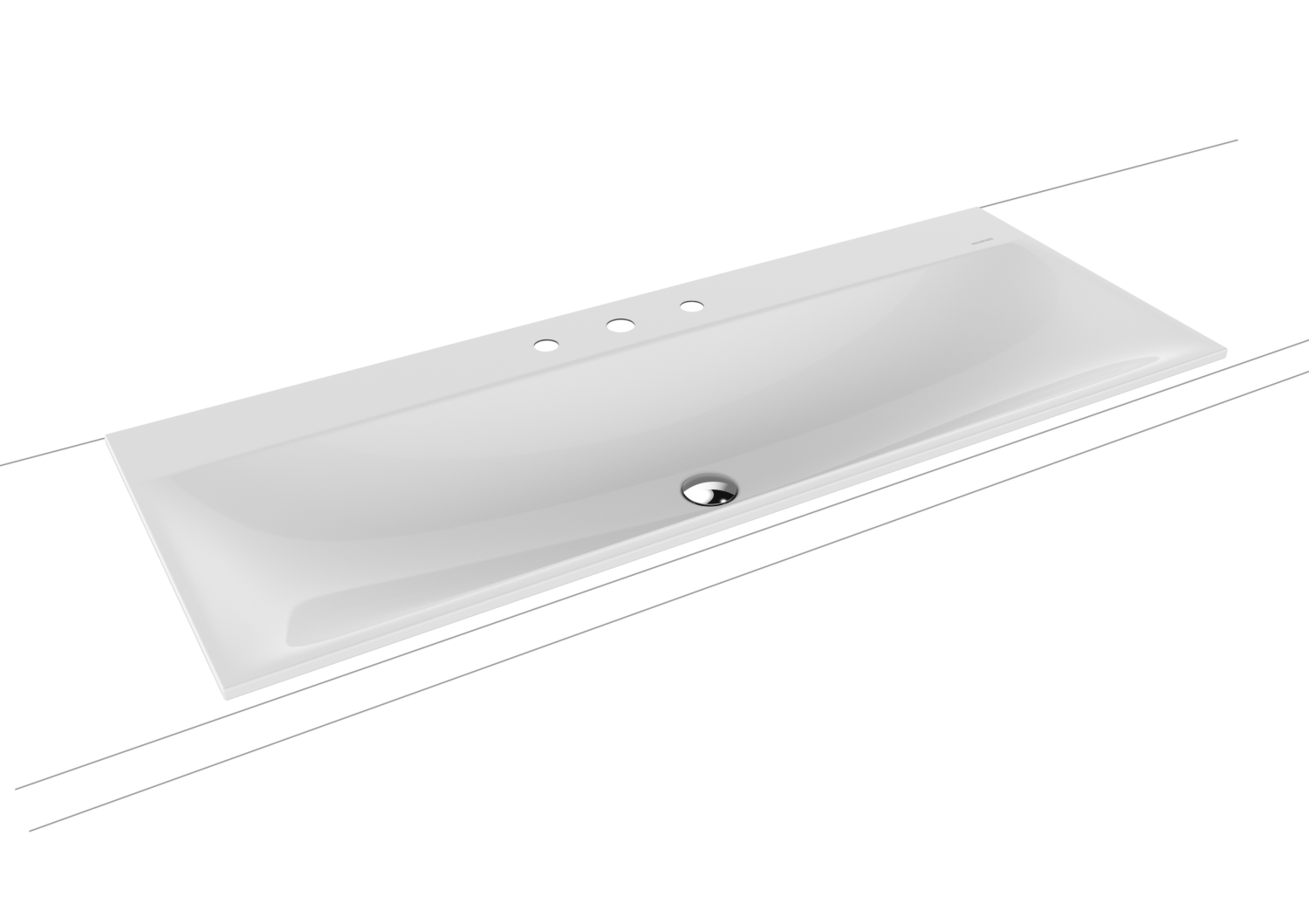 KA WB SILENIO EINBAUWASCHTISCH Mod.3039, 1200x460mm,alpinweiß,PEFF,AD,mÜL,alpwe