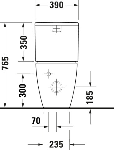 DU Stand WC für Kombination ME by Starck 650mm, weiß, Tiefspüler, rimmless, WG