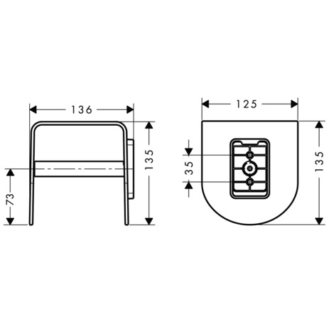 Hansgrohe Papierrollenhalter Axor Urquiola  chrom