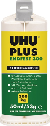 2K-Epoxidharzklebstoff PLUS ENDFEST 300 53g gelblich Doppelkart.UHU 2K-Epoxidharzklebstoff PLUS ENDFEST 300 53g gelblich Doppelkart.UHU