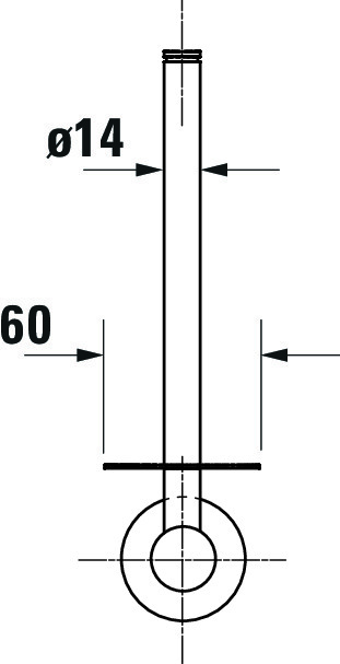 DU D-Code Ersatzrollenhalter,  Chrom