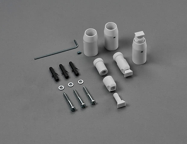 ZE Zubehör Wand-Montagezubehör, weiß Set für Zeno elektrisch, 3 Konsolen