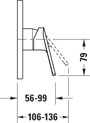 Duravit Duravit No.1 Einhebel-Brausemisch. UP Keramikmischsystem, Chrom HG