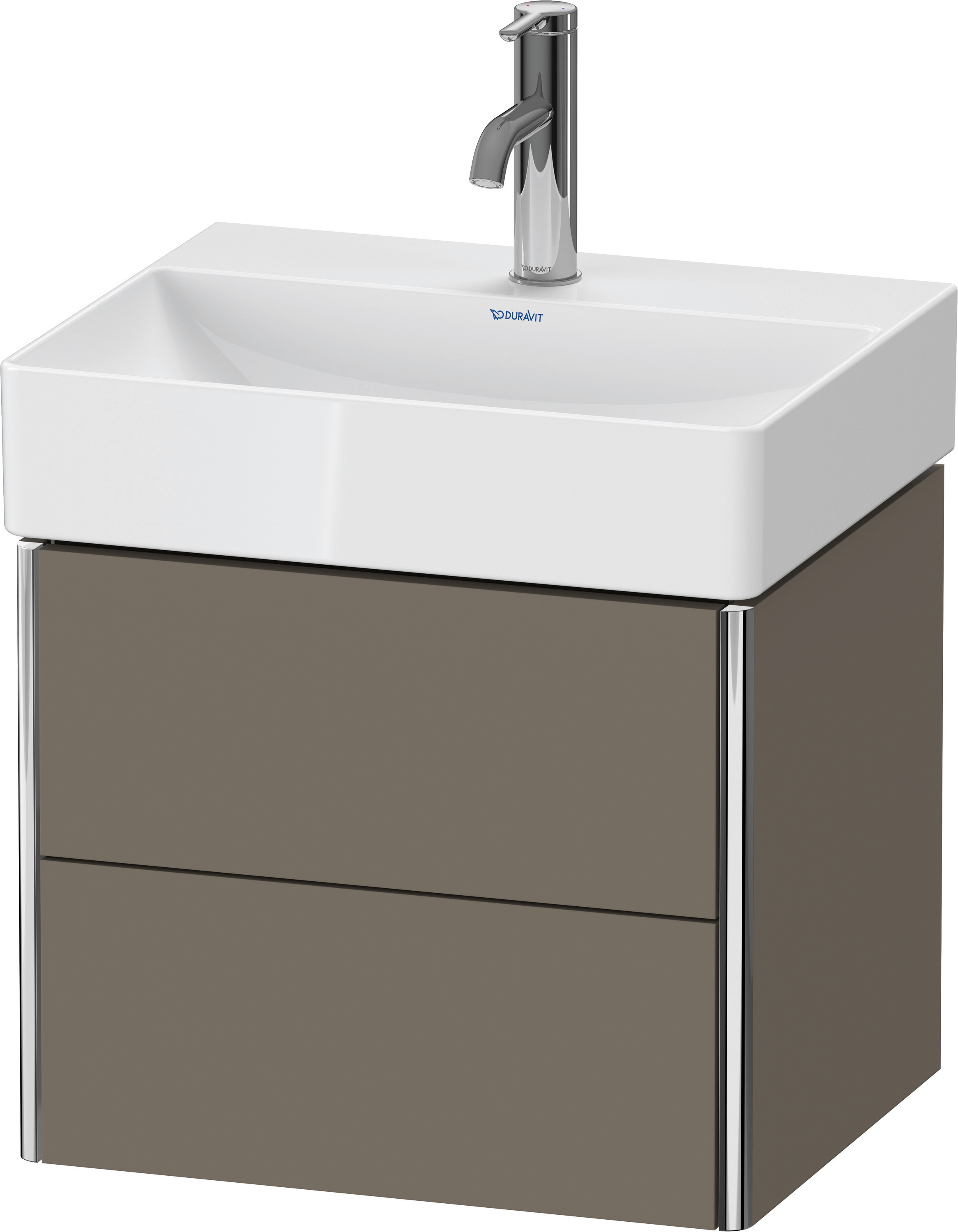 Duravit WTU XSquare wandhängend, 2 Schubk. 397x484x390mm, Flannel Grey Seidenmatt