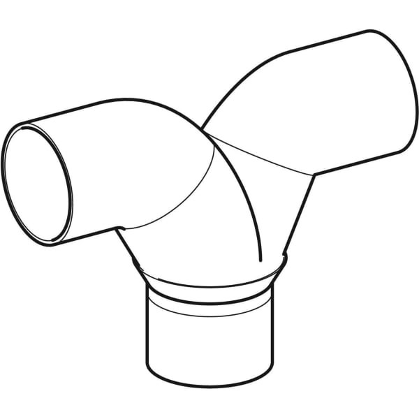 Geberit Silent-db20 Hosenabzweig 2x90Gr d90/90