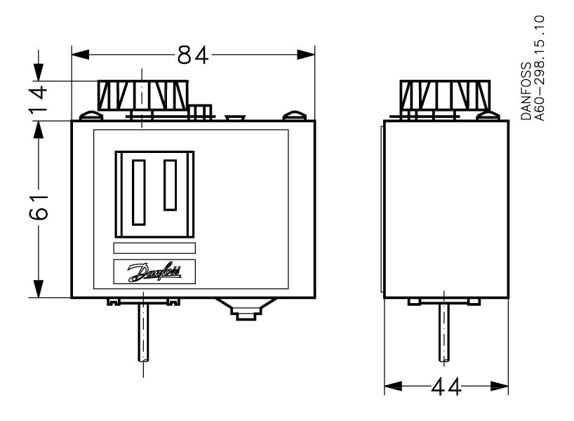 Danfoss Thermostat, KP62, -30-15C SPDT, IP30