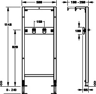 nextVIT Montageelement Dusch und Badewannenarmatur AP