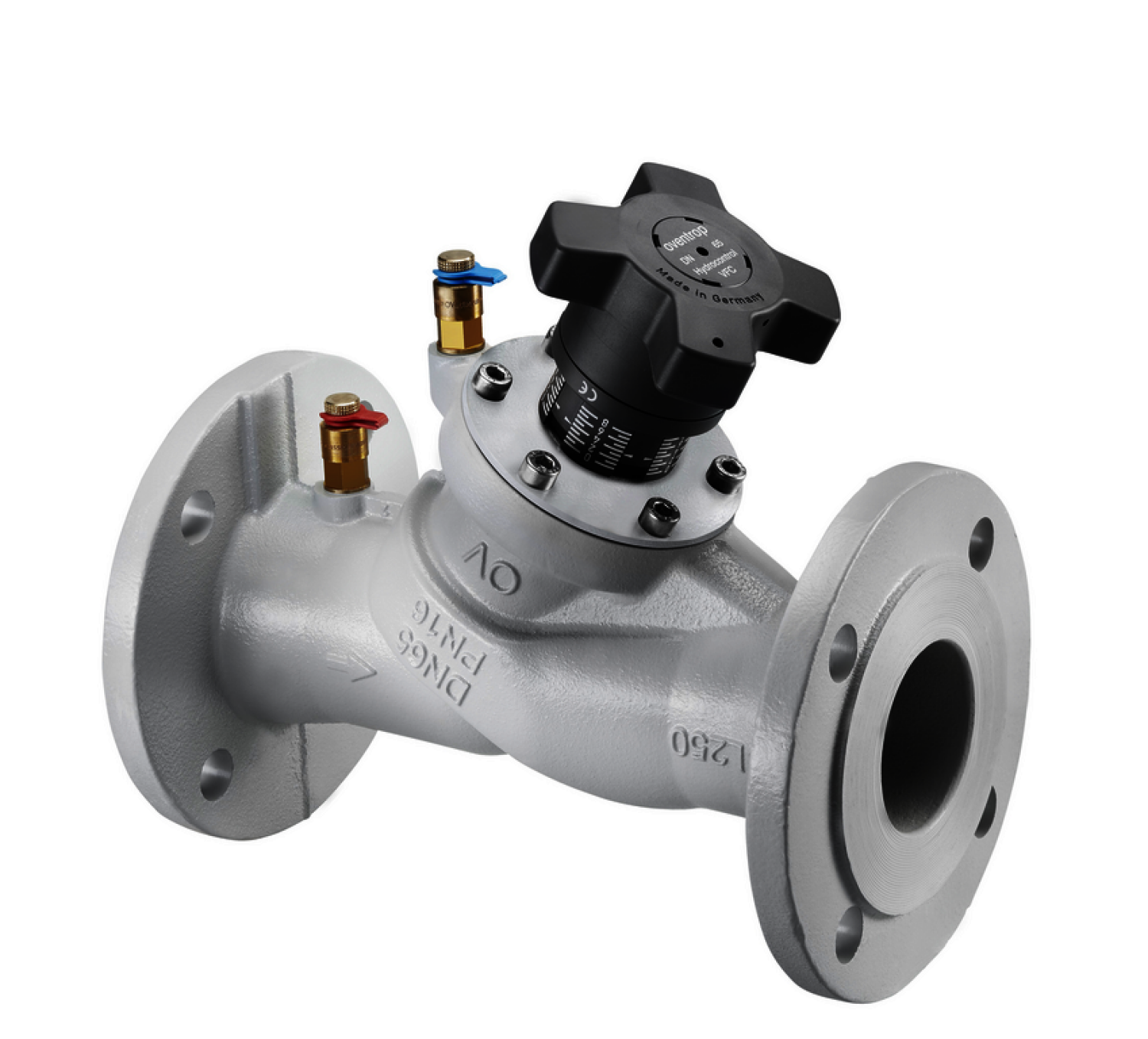 OVENTROP-Strangreg.Vent.Hydrocontrol VFC DN80, PN6, Flansch/DIN, 2 Meßvent., GG25