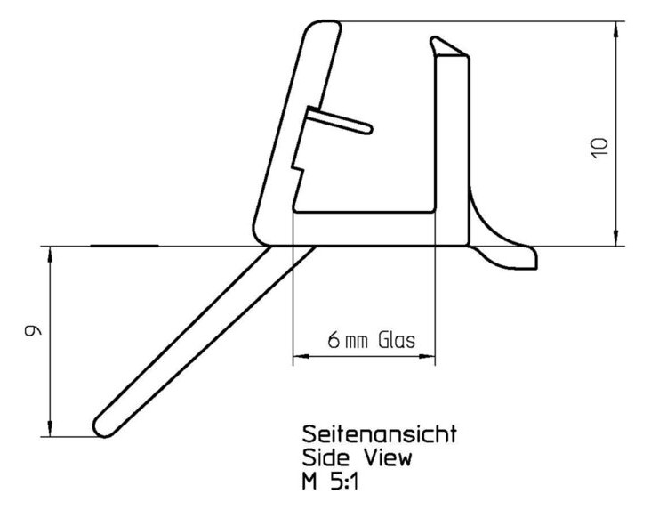 DS Wasserabweiser 250524 L: 1000 mm, 000: Pressblank DS Wasserabweiser 250524 L: 1000 mm, 000: Pressblank