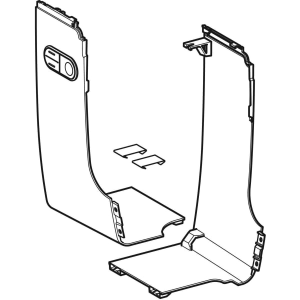 Geberit Set Designabdeckung seitlich f. Geberit AquaClean Mera, hgl.verchr.
