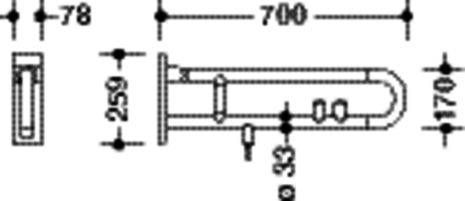 HEWI Stützklappgriff drehb. Ser 801, FKT(gelb)/WC-Spülung, L:700mm signalweiß