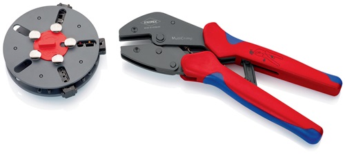Crimpzange MultiCrimp® L.250mm 3 Wechseleinsätze KNIPEX Crimpzange MultiCrimp® L.250mm 3 Wechseleinsätze KNIPEX