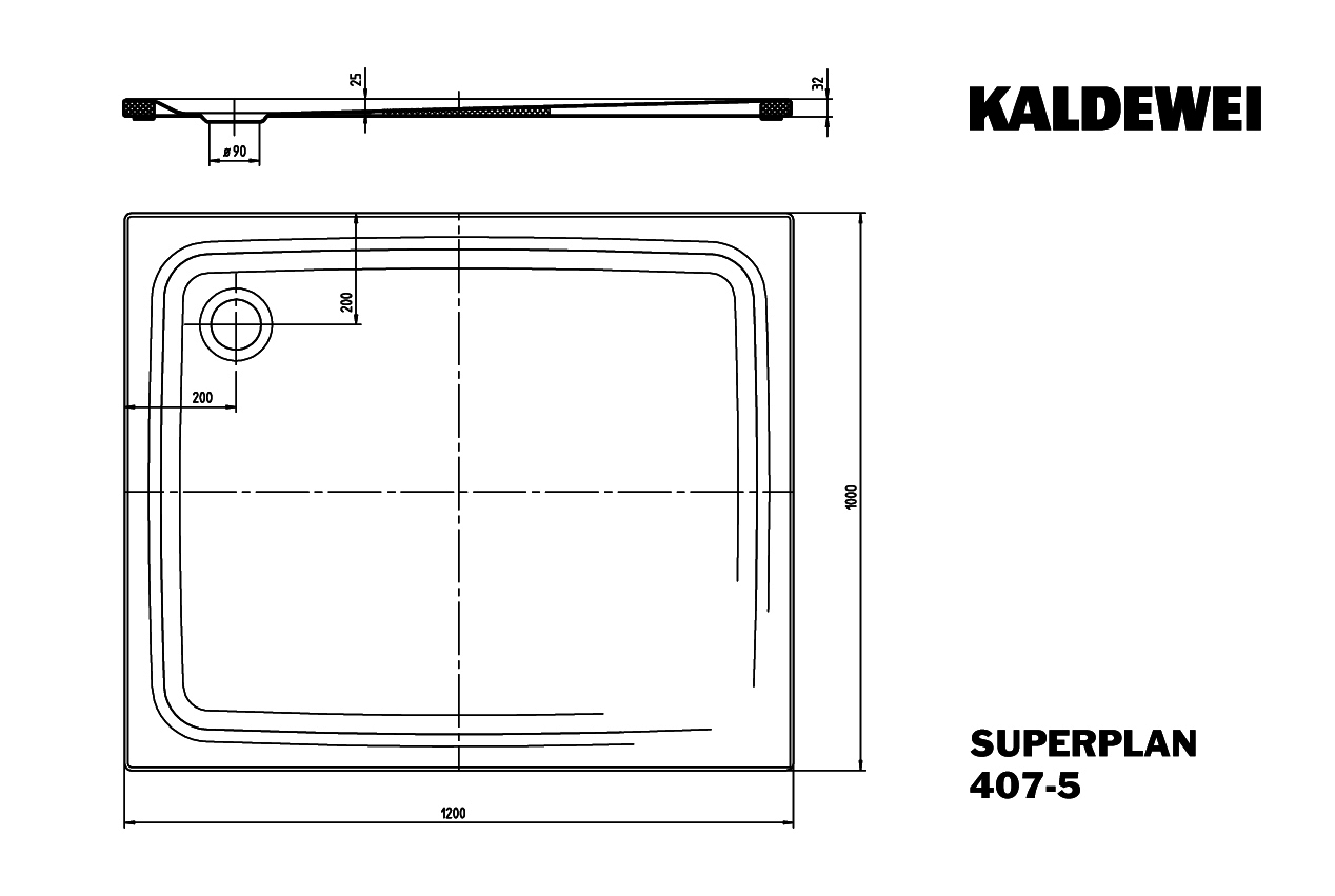 KA DW SUPERPLAN CLASSIC Mod.407-5,1000x 1200mm,alpwm,Wt extrafl.