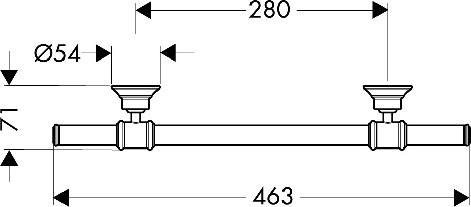 Hansgrohe Haltegriff Axor Montreux chrom