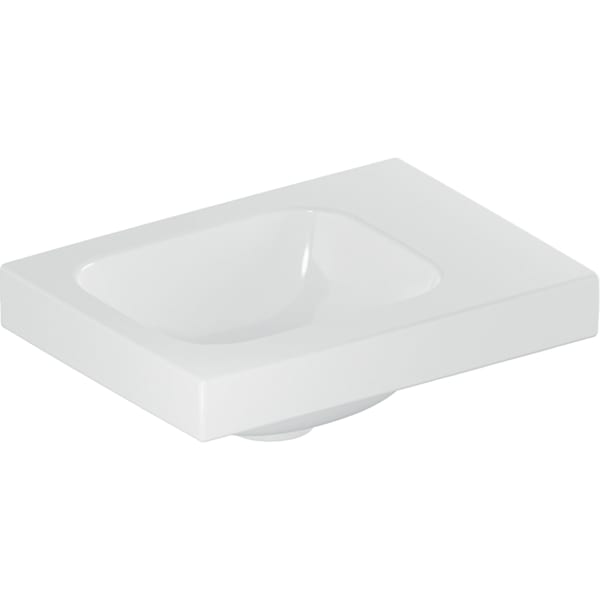 Geberit iCon Light Handwaschbecken 38x28cm o. Hahnloch re, o. Ül., weiß, KeraTect