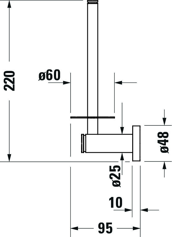DU D-Code Ersatzrollenhalter,  Chrom