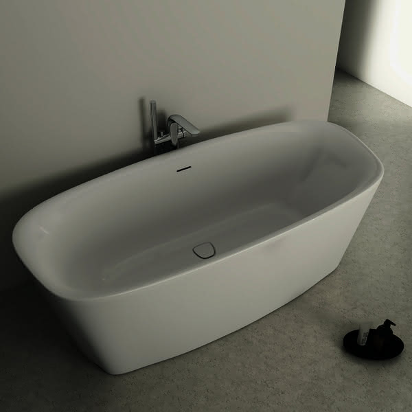 IS Oval-Badewanne DEA, freistehend, 1700x750x475/610mm, Weiß
